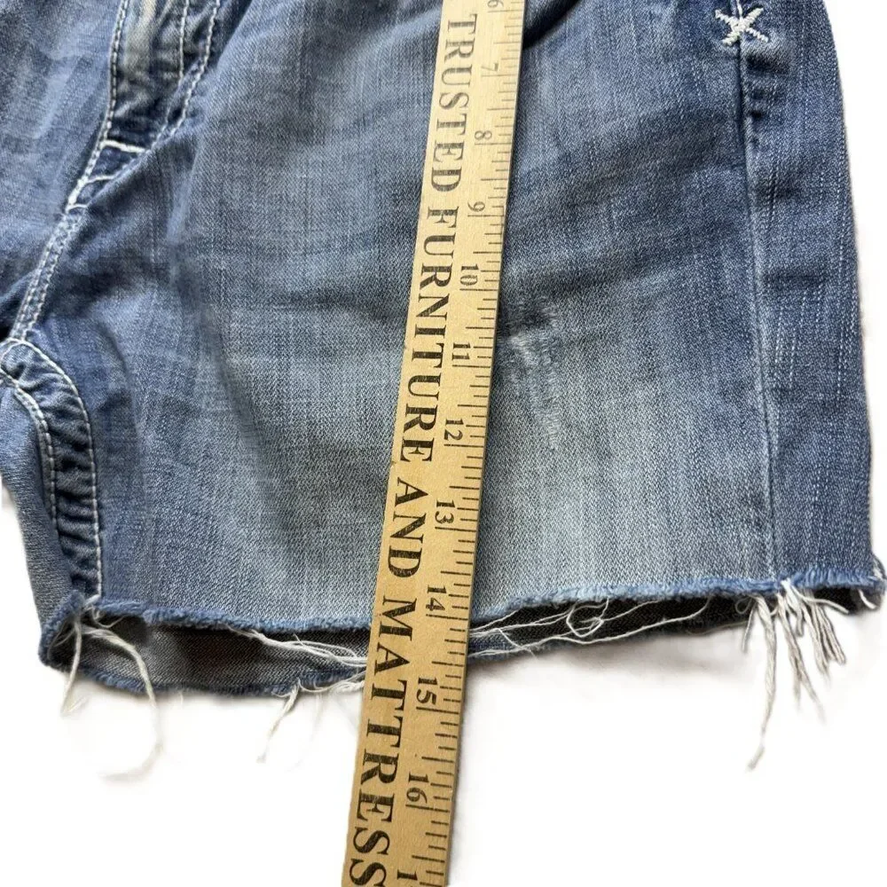 BKE Denim Cutoff Shorts Men’s 32 Blue Distressed Raw Hem Low Rise